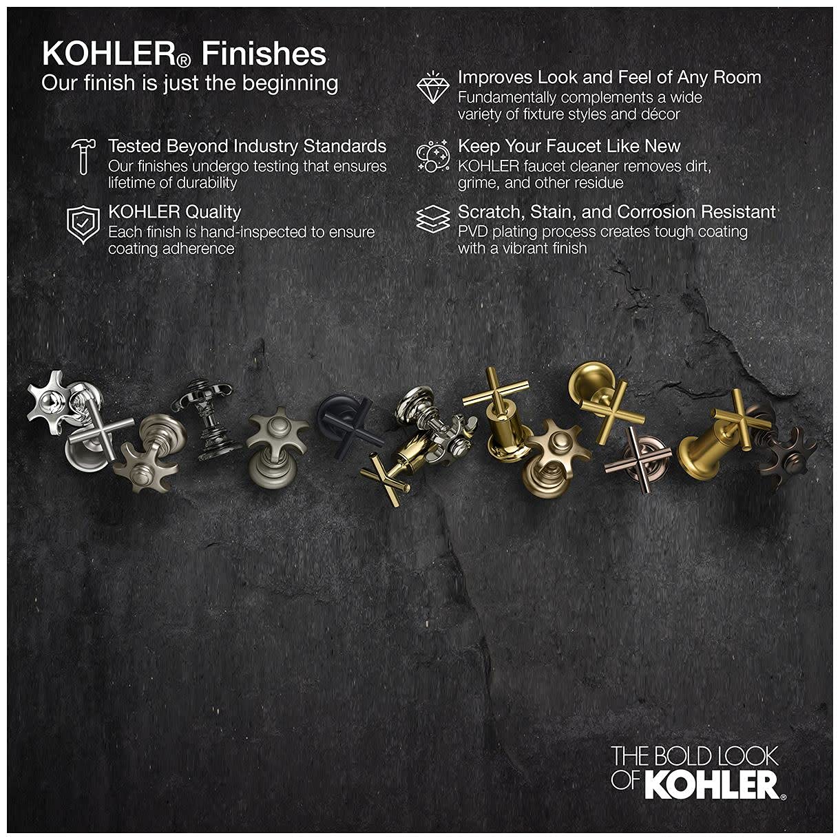 KOHLER 12-Inch Square Towel Bar - Brushed Nickel Bathroom Towel Rack for Modern & Contemporary Bathrooms