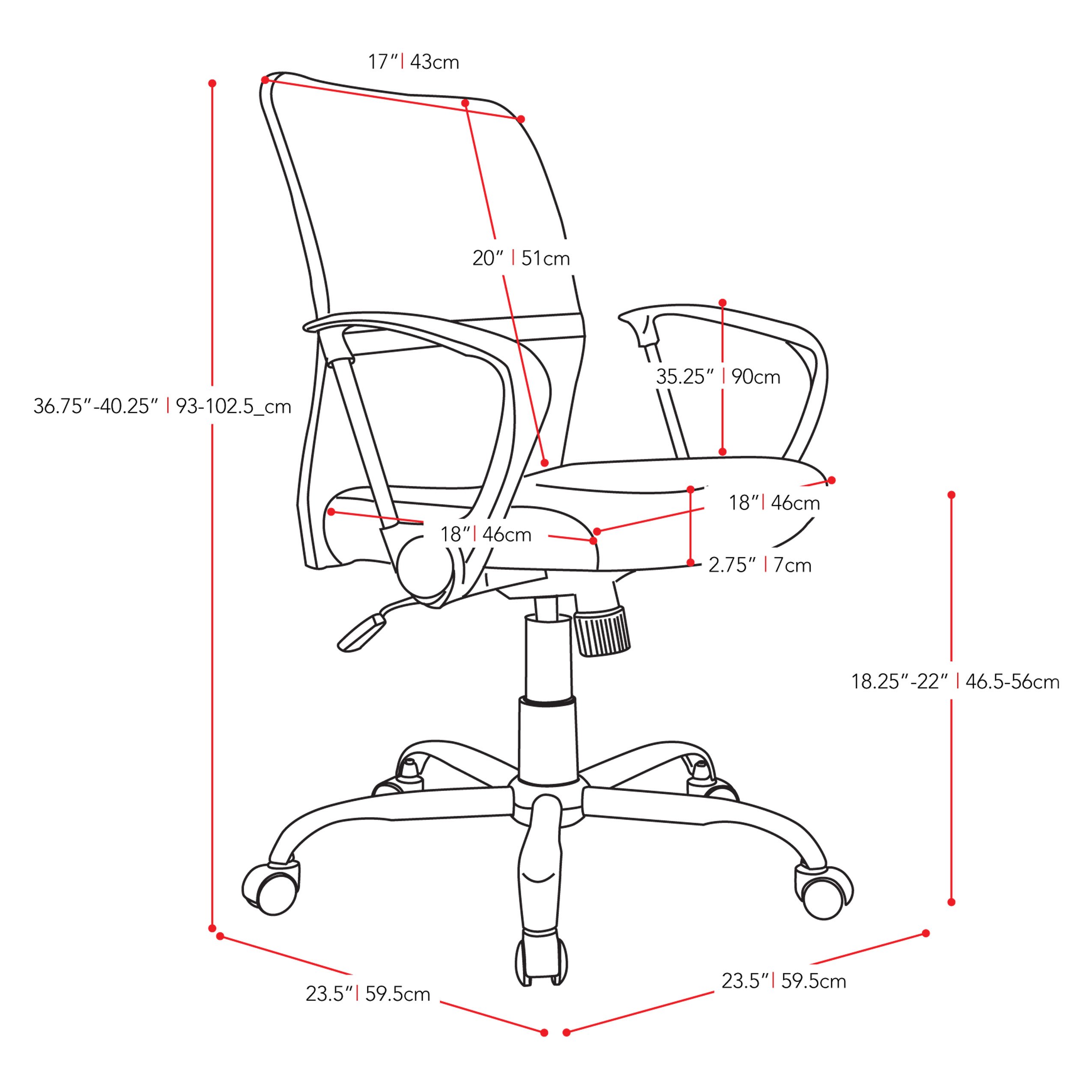 Ergonomic Office Chair with Contoured Lime Green Mesh Back - Adjustable Height Swivel Task Chair for Home & Workspace - Perfect for Long Hours Computer Work, Gaming & Study Sessions