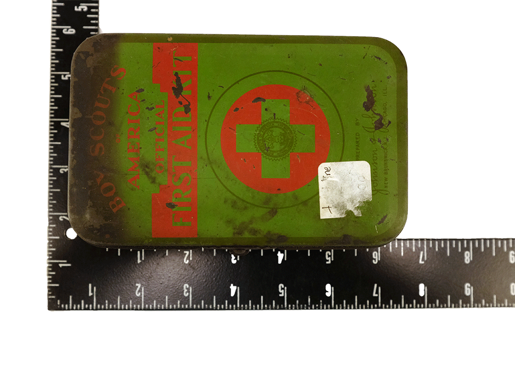 Johnson & Johnson Boy Scout First Aid Kit - Compact Tin Case with Essential First Aid Supplies for Outdoor Adventures, Camping, Hiking & Emergency Preparedness