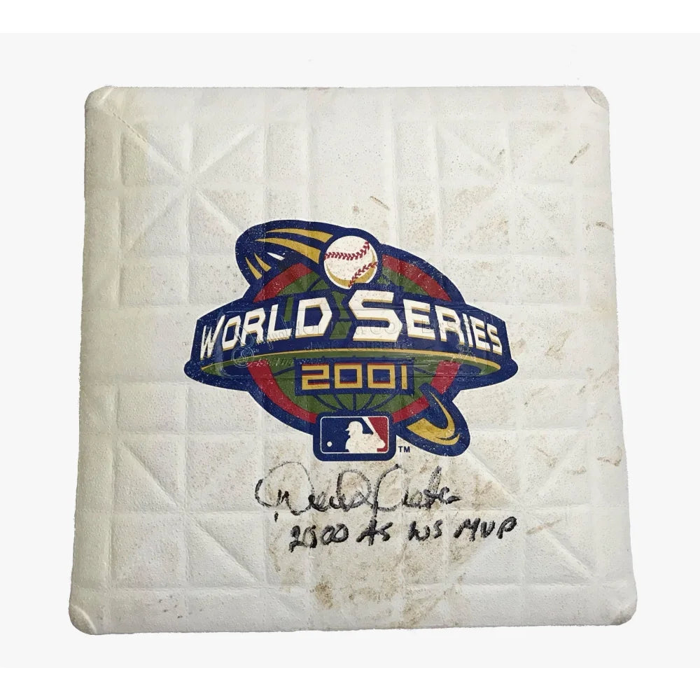 Derek Jeter Autographed 2001 World Series Game Used Baseball Base with MLB COA & JSA Certification - New York Yankees Memorabilia for Sports Collectors & Fans