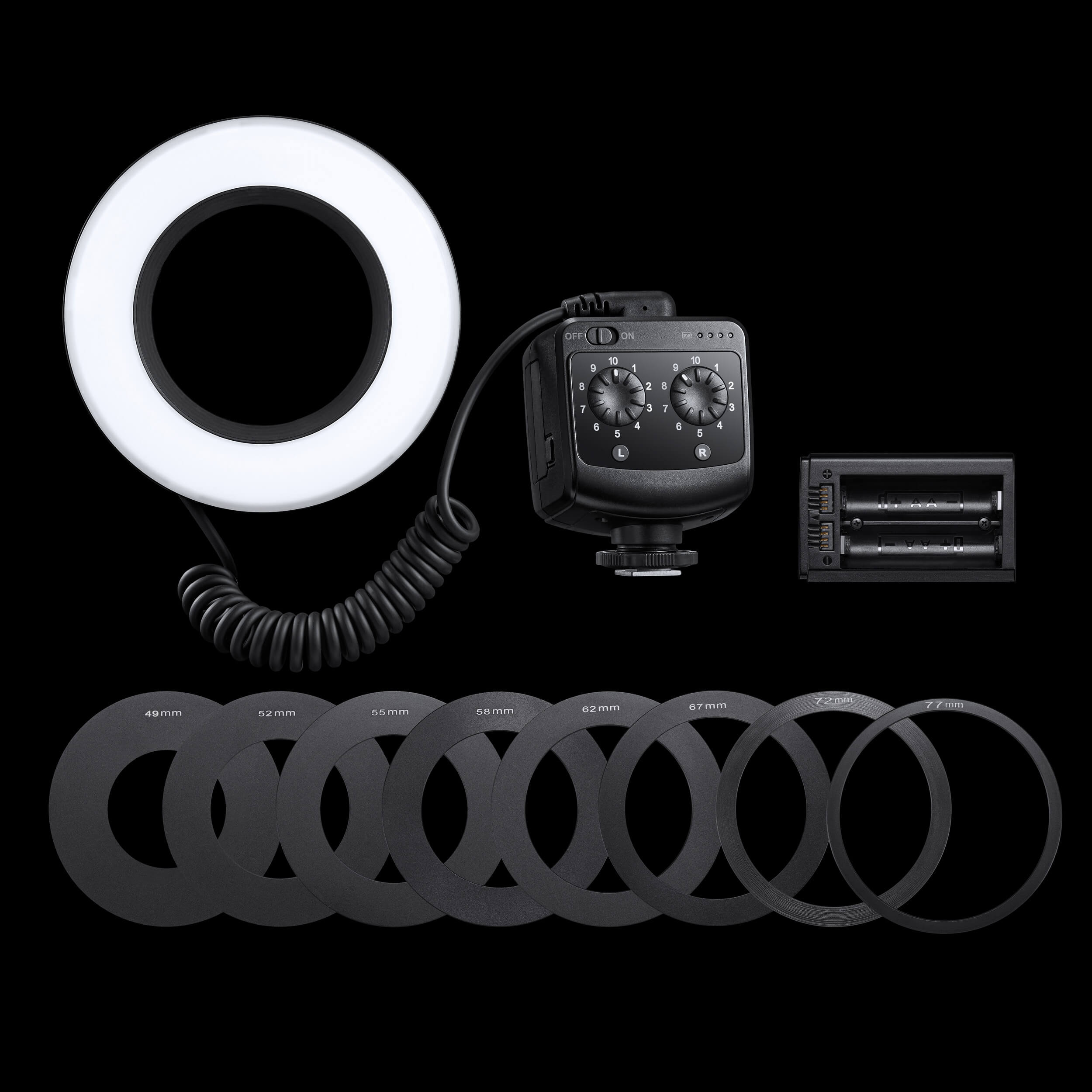 RING72 8W Daylight Balanced LED Macro Ring Light for DSLR Camera Photography - Perfect for Close-Up Shots, Product Photography & Videography