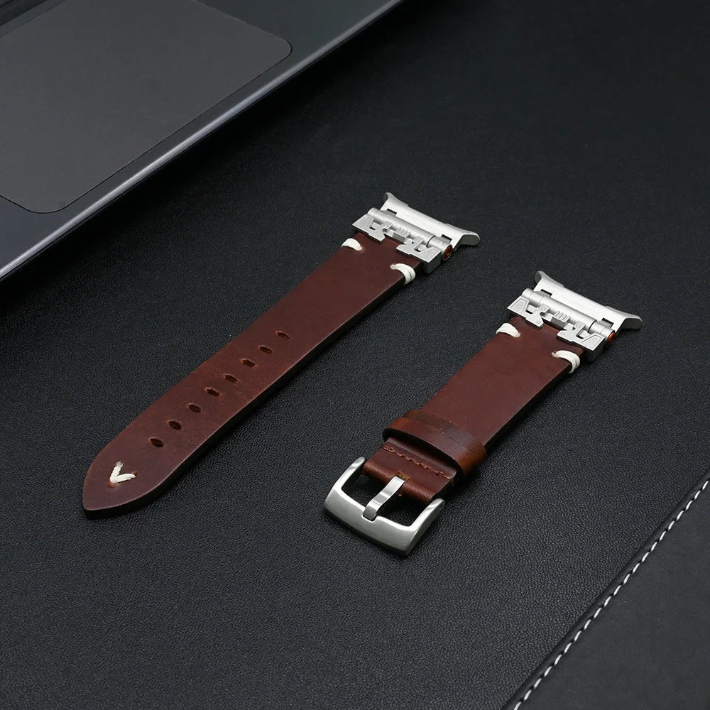 Premium Genuine Leather Band for Samsung Galaxy Watch Ultra - Stylish & Durable Replacement Strap for Workouts, Office & Everyday Wear