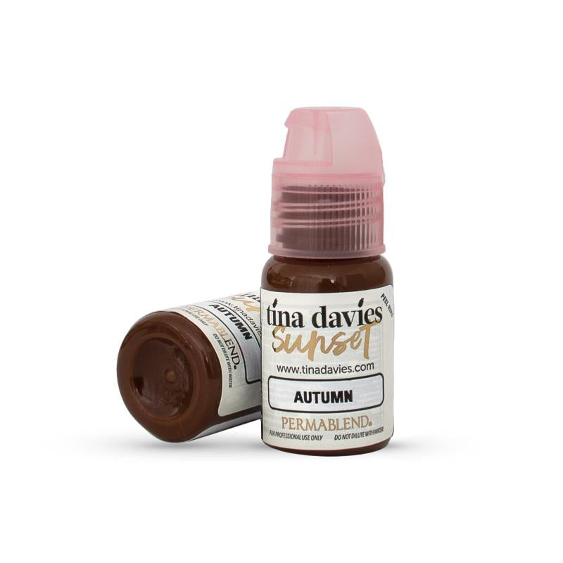 Perma Blend Tina Davies Sunset Autumn Pigment - Professional Tattoo Ink for Permanent Makeup | Perfect for Eyebrows, Lips & Beauty Enhancements