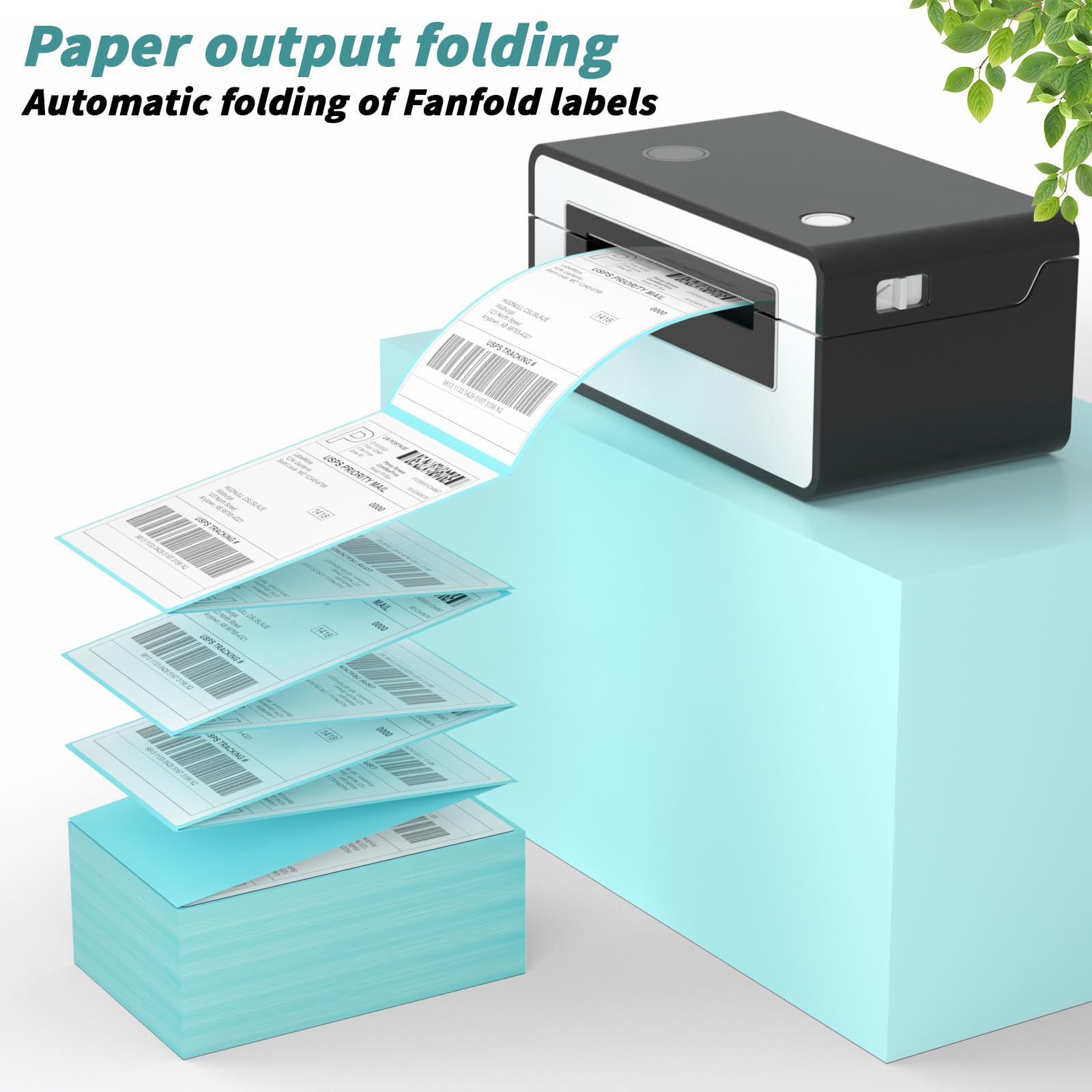 LabelMore 250 Fanfold 4 x 6 Thermal Shipping Labels - Commercial Grade Permanent Adhesive for Thermal Printers - Perforated Lines for Easy Tearing - Ideal for E-commerce, Logistics & Small Business Shipping Needs