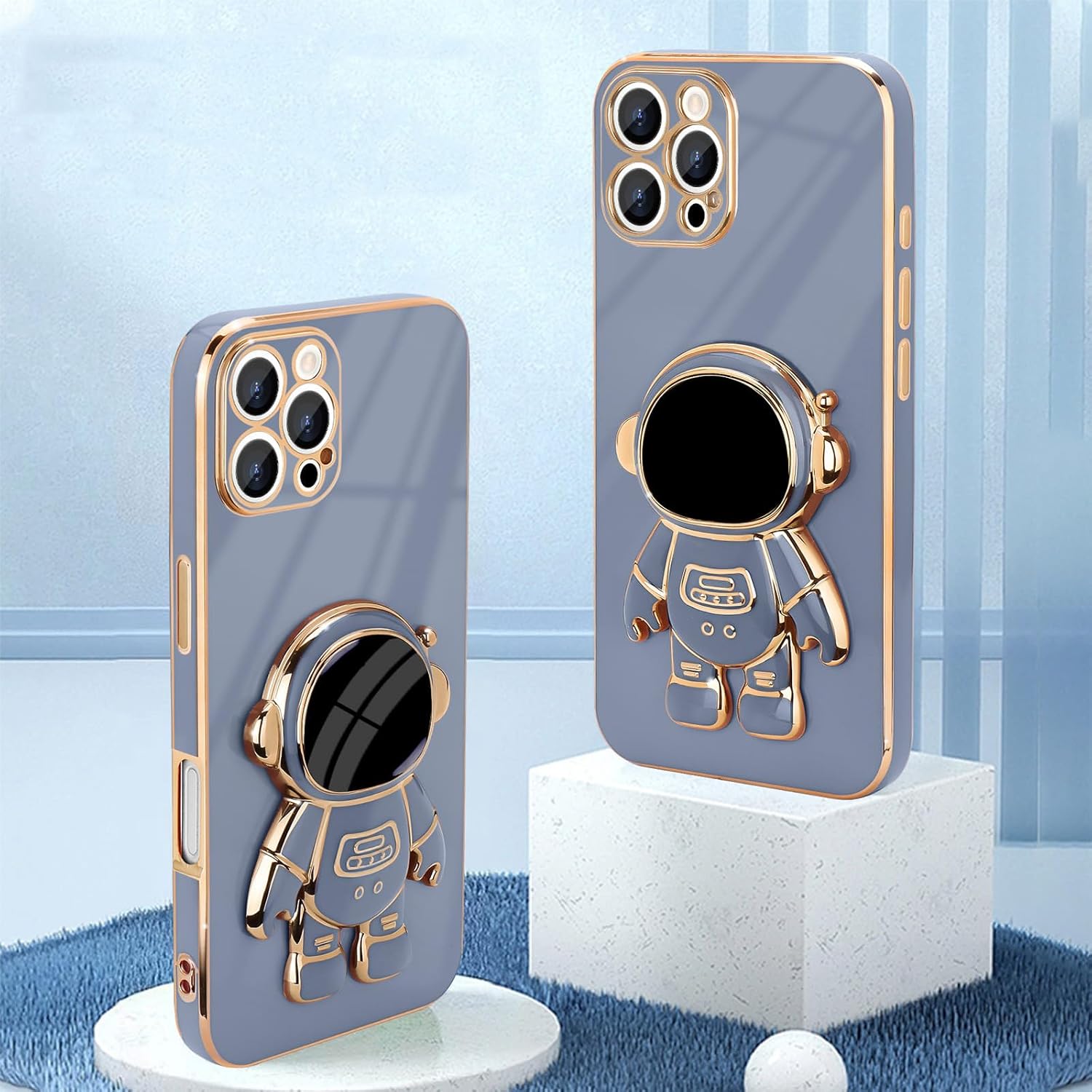 **3D Astronaut iPhone 16 Case - Cute Bling Soft Silicone Phone Cover in Hot Pink | Perfect for Everyday Protection & Stylish Outfits**