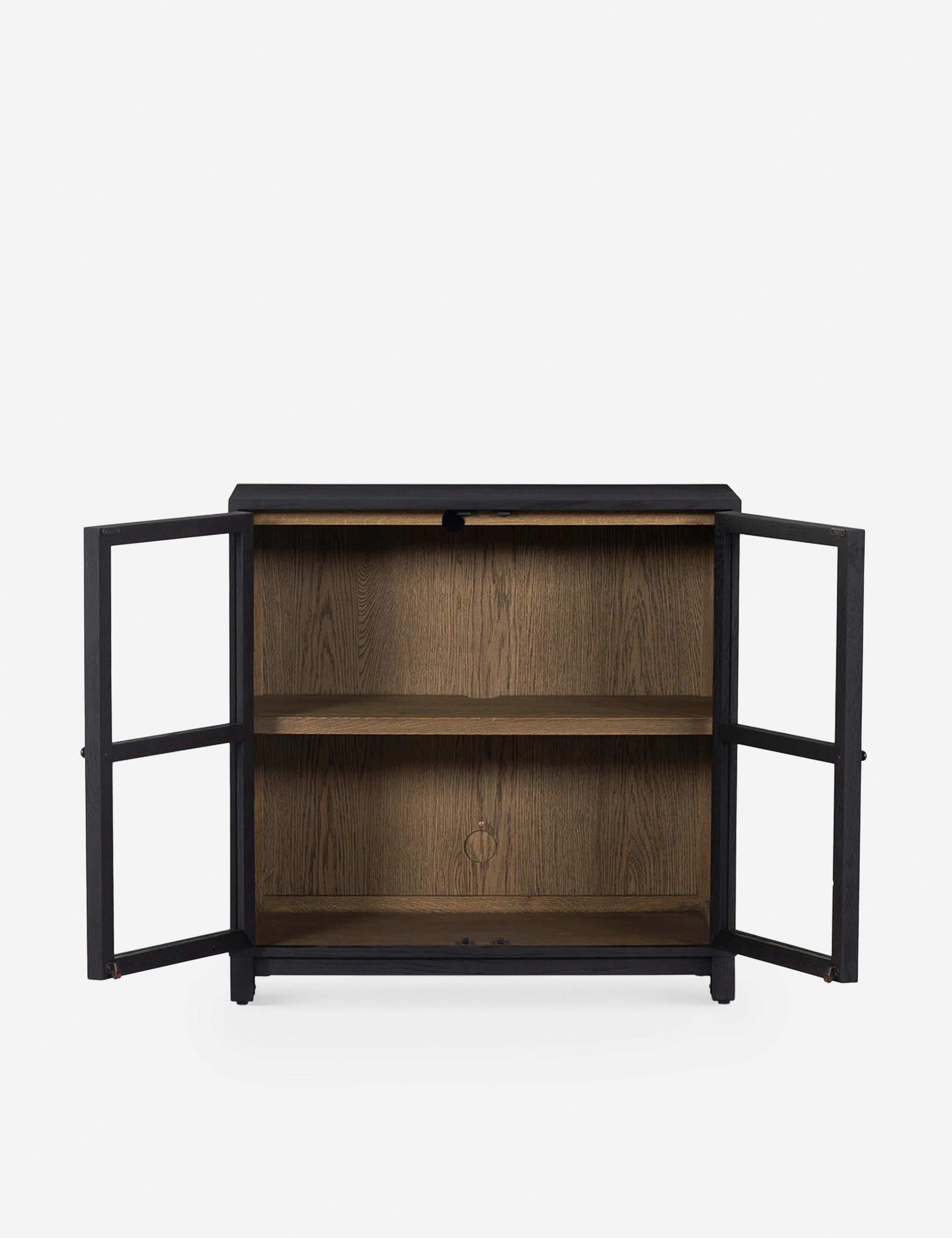 Stylish Carly Small Curio Cabinet - Glass Display Case for Collectibles & Home Decor - Perfect for Living Room, Bedroom, or Office Display