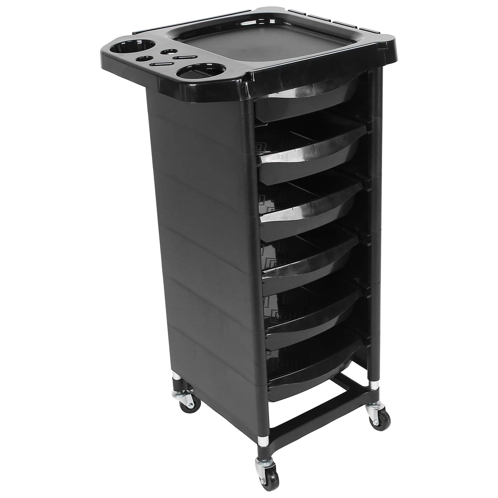 EVTSCAN 5-Tier Rolling Hair Salon Cart - Portable Styling Trolley for Hairdressers & Barbers - Mobile Storage Organizer for Salon Tools, Scissors, Combs & Hair Products - Perfect for Salon, Home & Professional Use