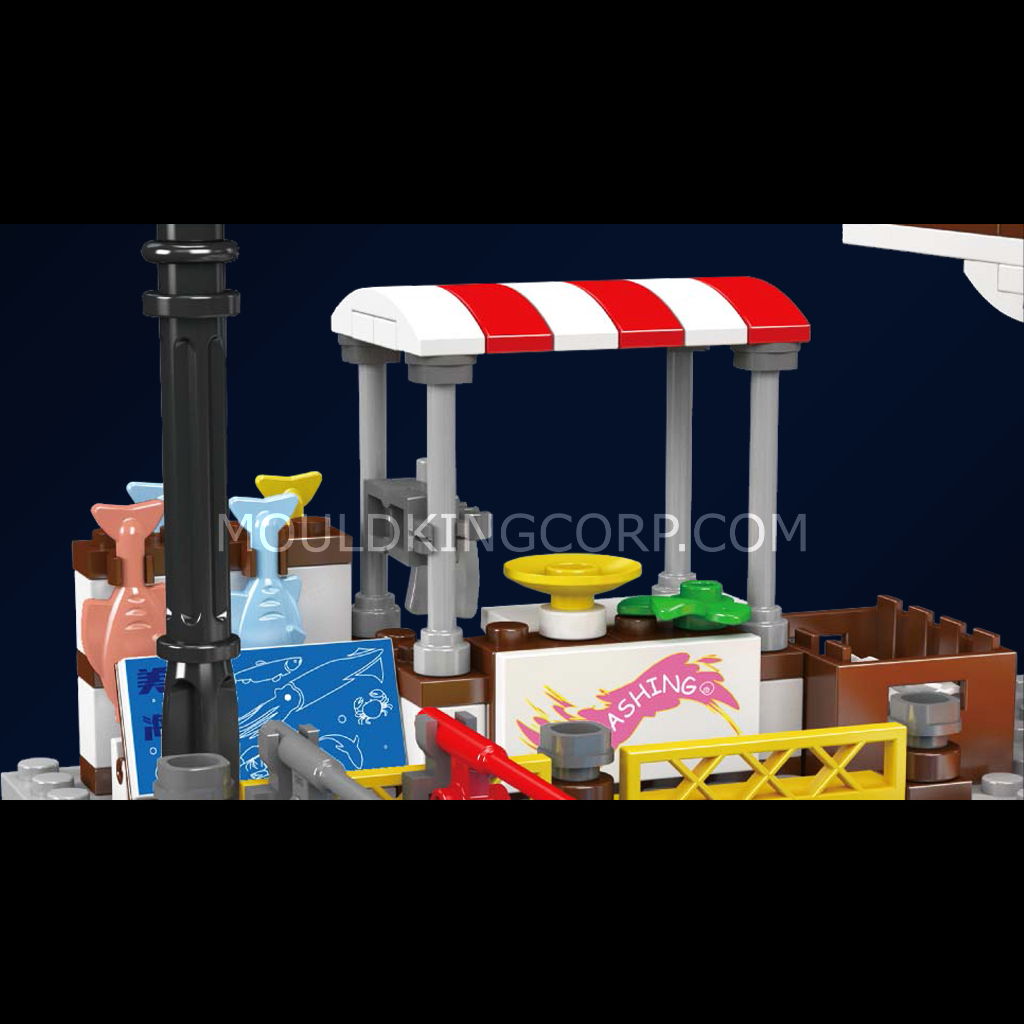 Mould King 10110 Fishing Dock Building Blocks Set - 800 Pieces Creative Construction Toy for Kids & Adults | Perfect for Birthday Gifts, STEM Learning, and Family Bonding Activities