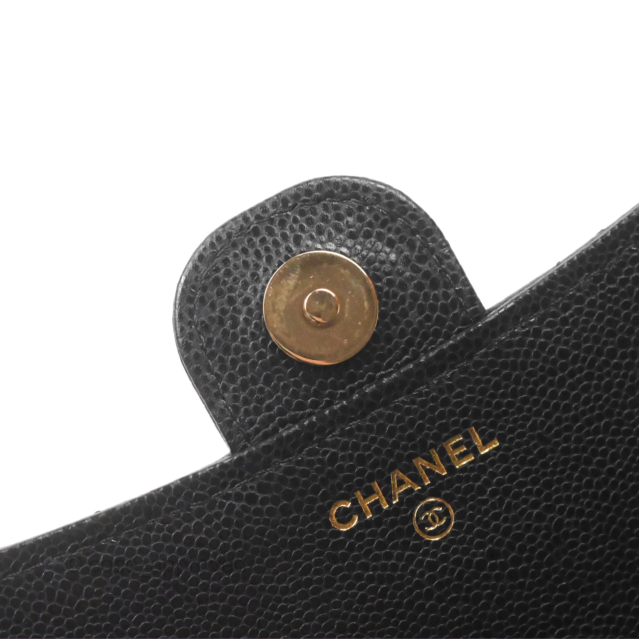 Chanel Classic Flap Phone Holder with Chain - Black Caviar Leather & Gold Hardware | Luxury Phone Crossbody Bag for Women | Perfect for Parties, Shopping & Everyday Use