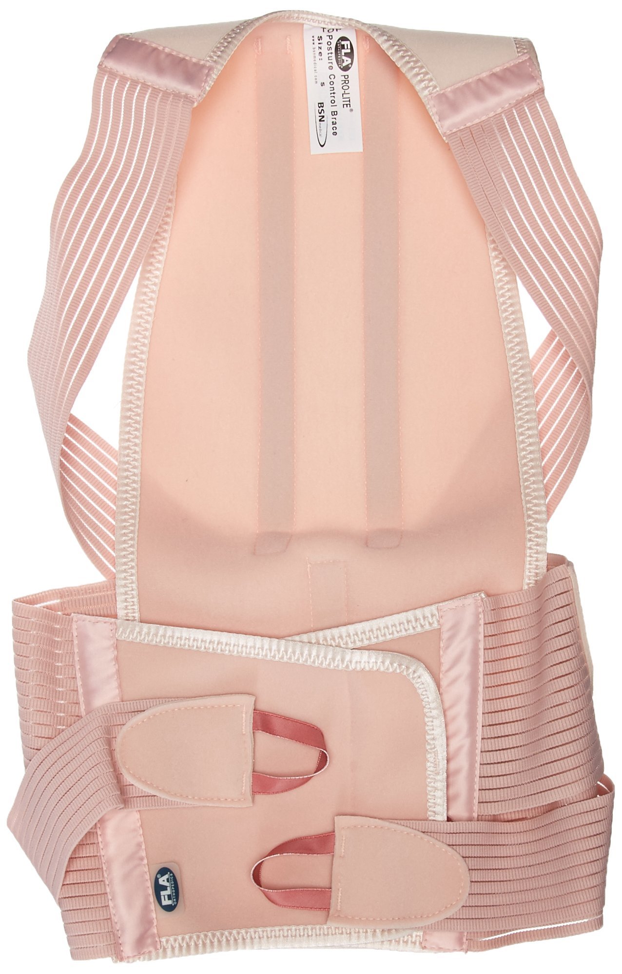 FLA Women's Posture Corrector Brace - Adjustable Back Support for Pain Relief, Rose Color, Small Size - Perfect for Office Work, Driving & Daily Comfort