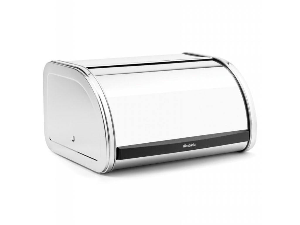 Brabantia 339585 Roll-Top Stainless Steel Bread Bin - Keep Bread Fresh & Organized for Kitchen Counter or Pantry Storage