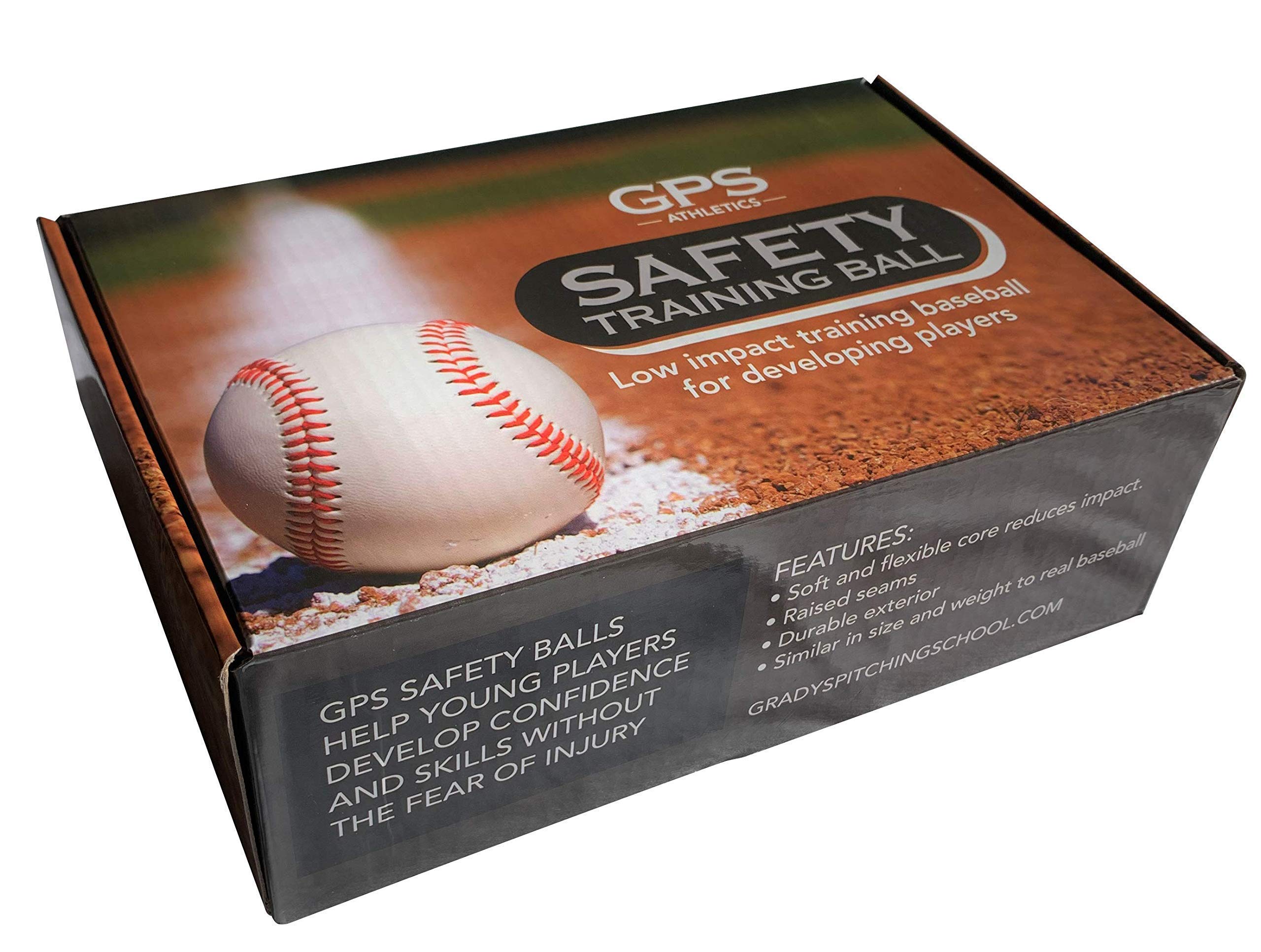 GPS Athletics Soft Baseballs – Set of 6 Practice Baseballs for Kids & Beginners – Low Impact Coach Pitch Training Balls – Youth Baseball Equipment – Perfect for Backyard Practice, Little League Training & T-Ball Games (6-Pack)