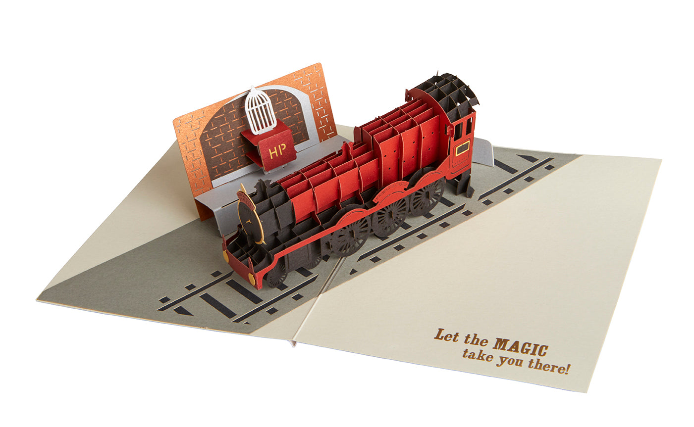 Harry Potter Hogwarts Express Signature Pop Up Card - Collectible 3D Greeting Card for Fans, Birthday, Christmas Gifts & Home Decor