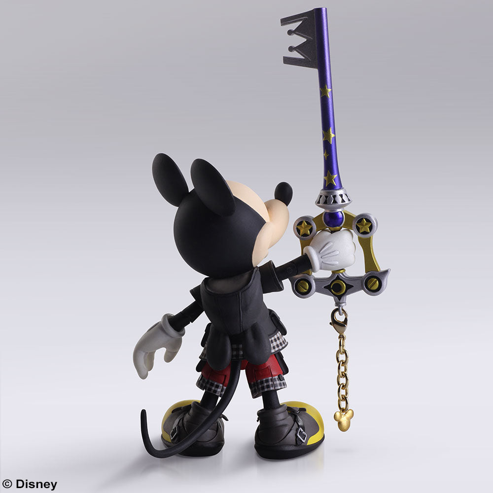 Bring Arts Kingdom Hearts III King Mickey Action Figure by Square Enix - Collectible Disney Video Game Character for Display & Cosplay