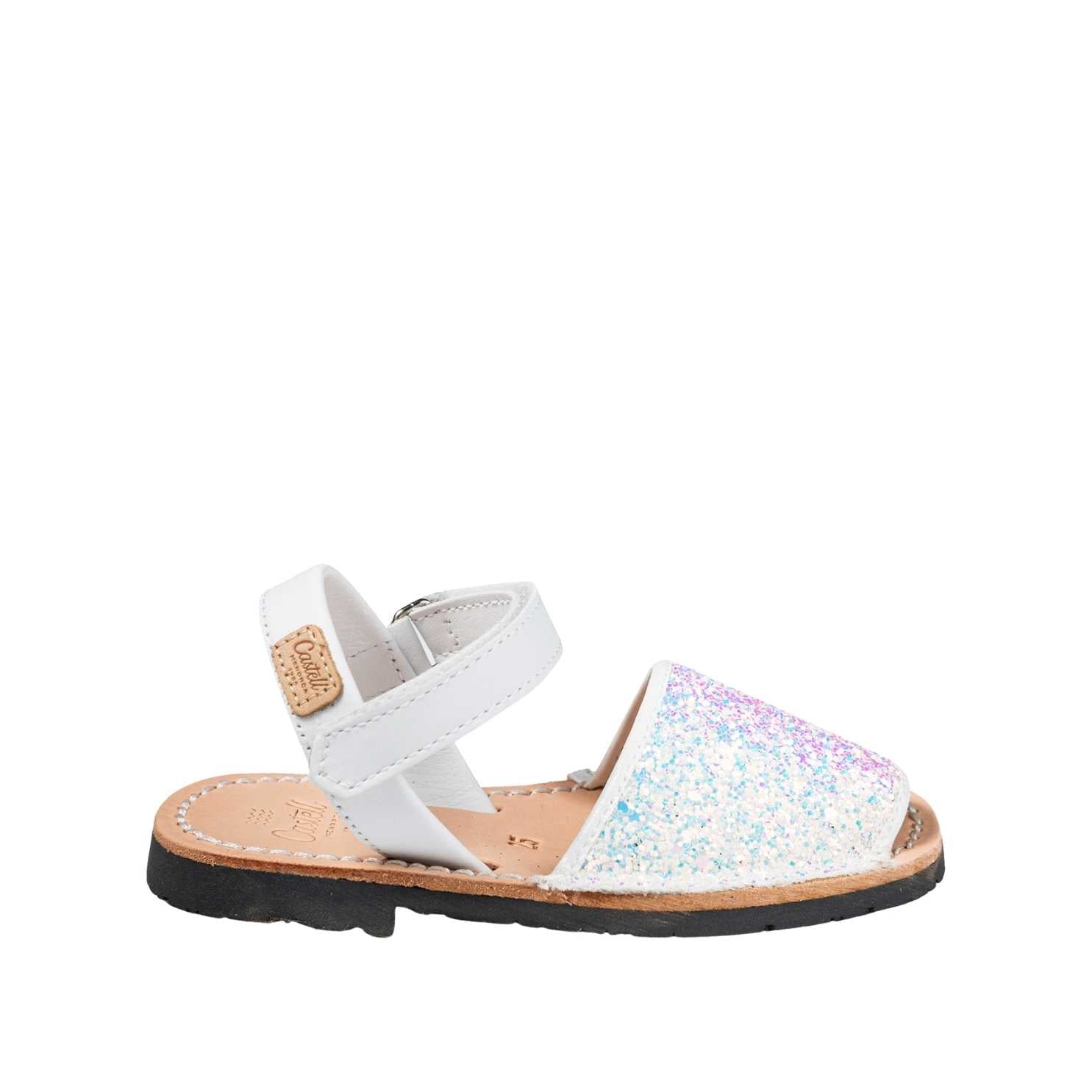 Glitter Leather Open Toe Menorcan Sandal For Kids - Iker 1002R Sparkly Sandals | Comfortable & Stylish Summer Shoes for Girls & Boys | Perfect for Beach, Pool & Outdoor Play