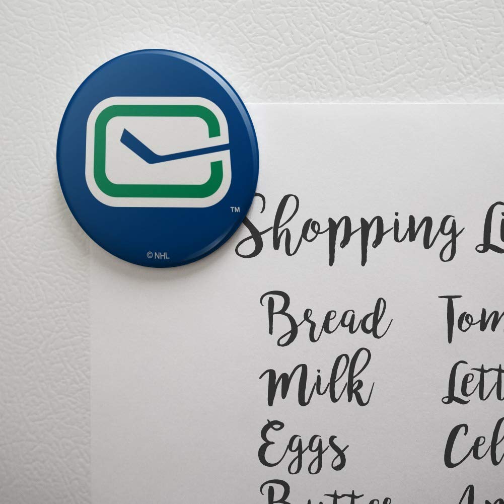 Vancouver Canucks NHL Logo Refrigerator Magnet - Strong Kitchen & Locker Decorative Button Magnet for Fans, Sports Decor, Office & Home Use