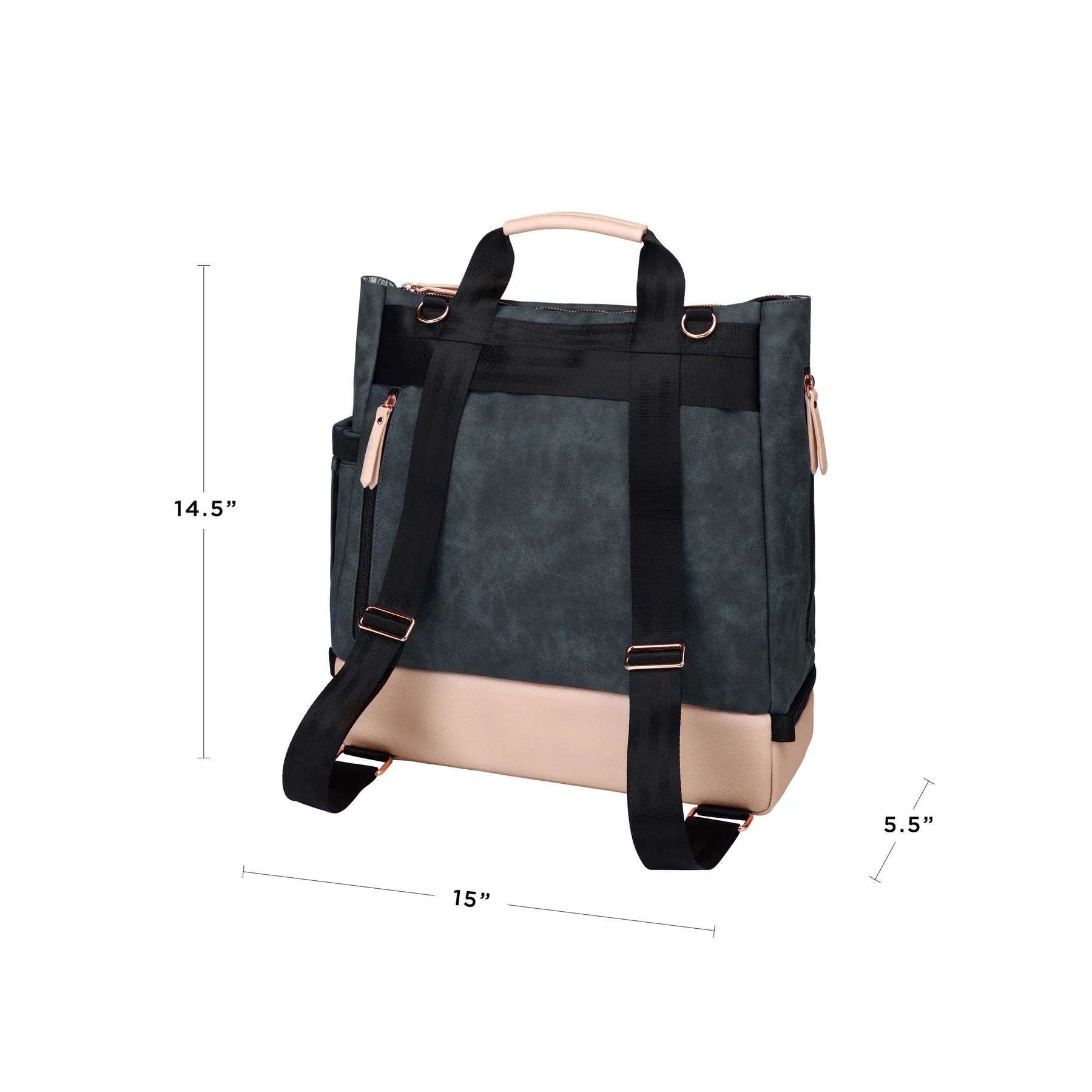 Pivot 2 in 1 Diaper Bag Tote & Backpack - Convertible Baby Bag for Moms, Waterproof & Spacious, Indigo Blush | Perfect for Travel, Shopping & Daily Use with Baby Essentials