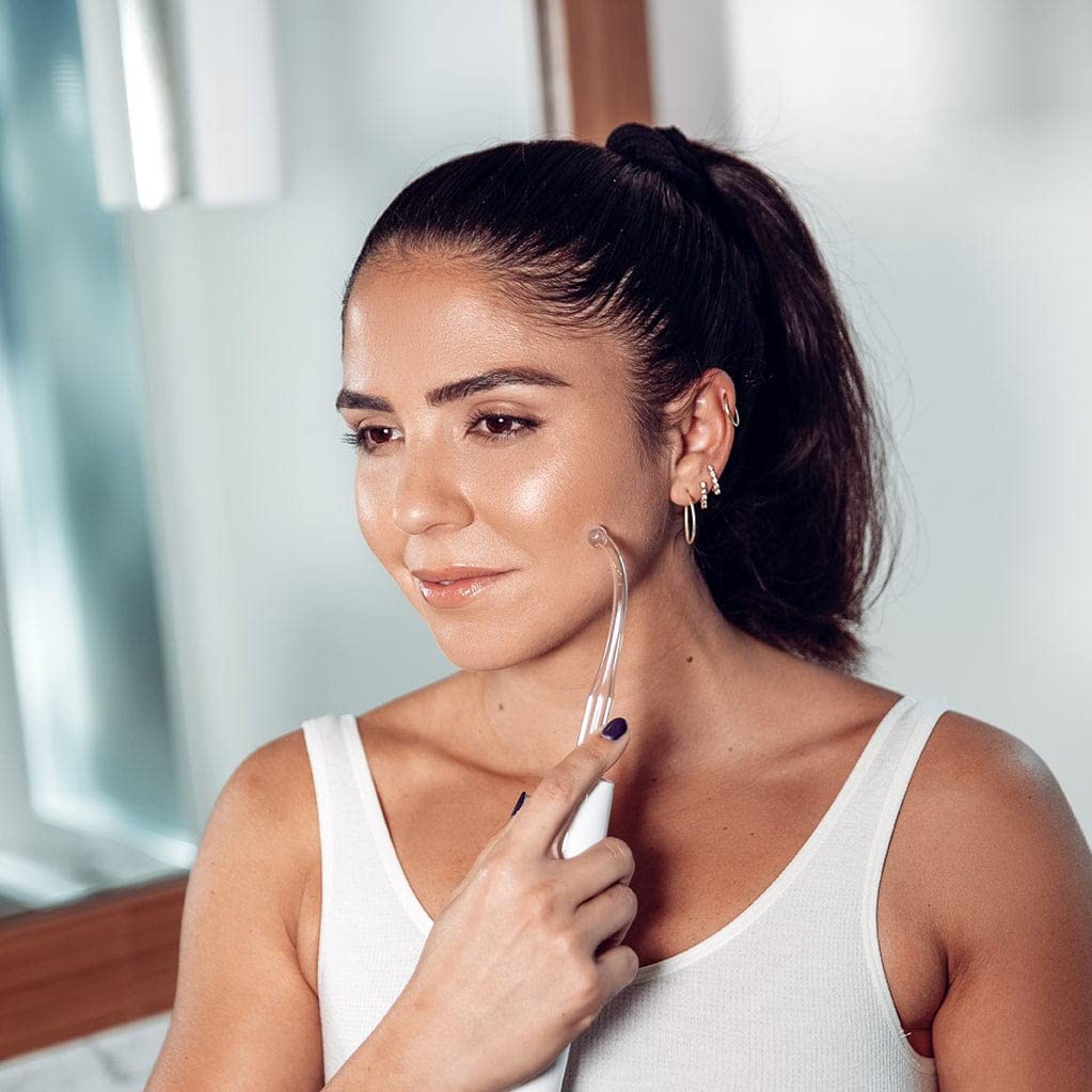 StackedSkincare High Frequency Wand for Acne Treatment - Facial Tool to Clear Pores, Reduce Redness & Wrinkles - Includes Neon & Argon Gas Electrodes - Perfect for At-Home Spa & Professional Skincare Routines
