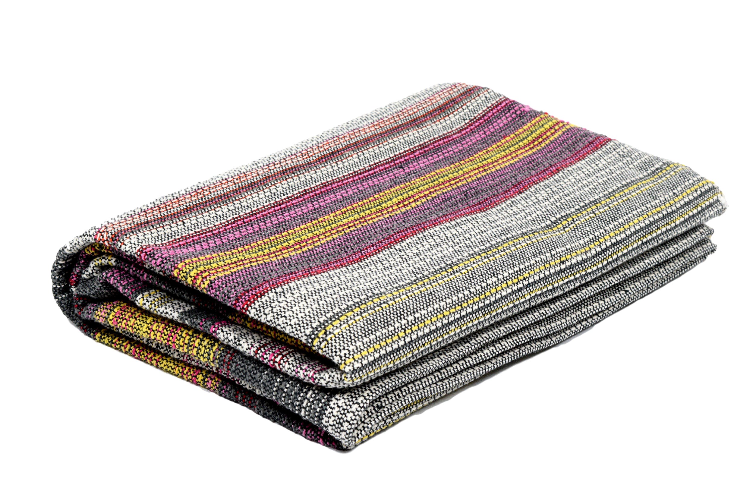 Handwoven 100% Cotton Outdoor Yoga Blanket - Eco-Friendly Beach Picnic Blanket & Decorative Throw for Patio, Couch, Chairs | Perfect for Yoga, Beach Days, Picnics & Home Decor