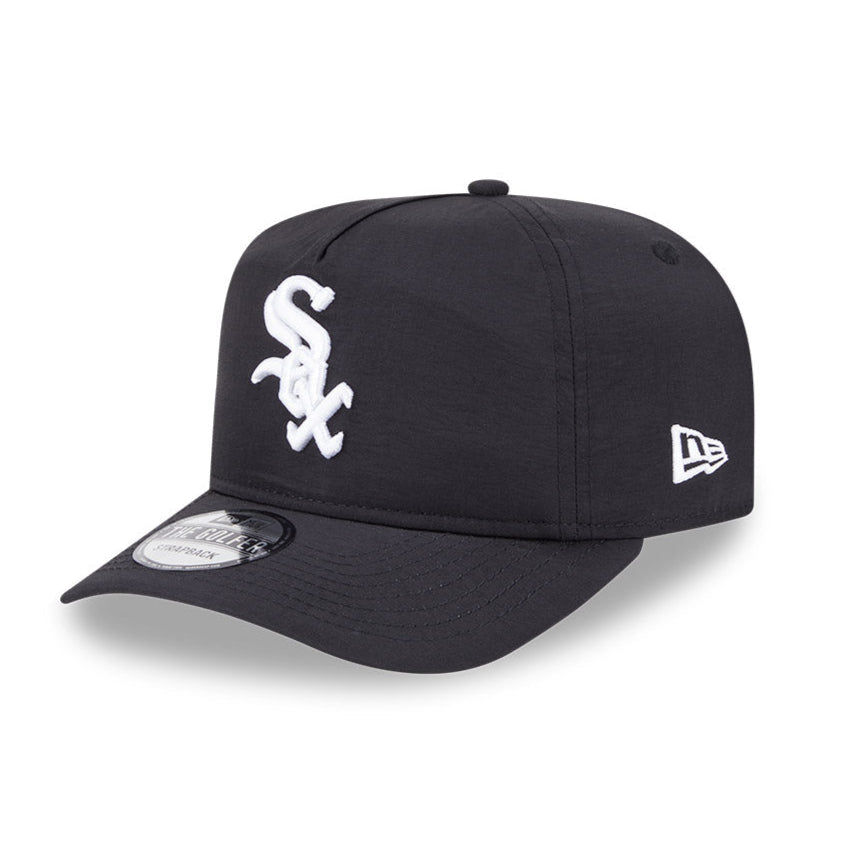 New Era Chicago White Sox Strapback Hat - Black Nylon Golf & Casual Adjustable Cap for Men & Women | Perfect for Baseball Games, Golfing & Everyday Wear