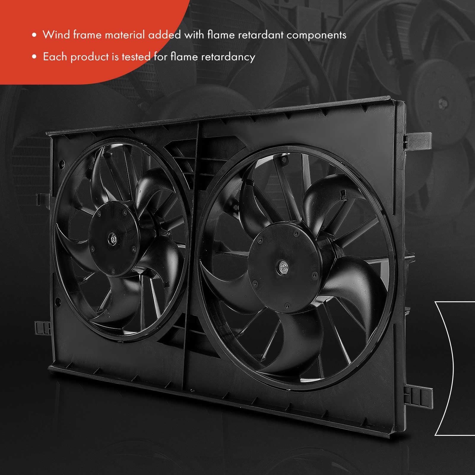 Premium Engine Radiator Cooling Fan Assembly for Jeep Compass/Patriot 2007-2017, Dodge Caliber 2007-2012, Chrysler 200 2011-2014 - Replacement Part for Improved Engine Cooling & Performance - Perfect for Off-Roading, Daily Commuting & Hot Weather Driving