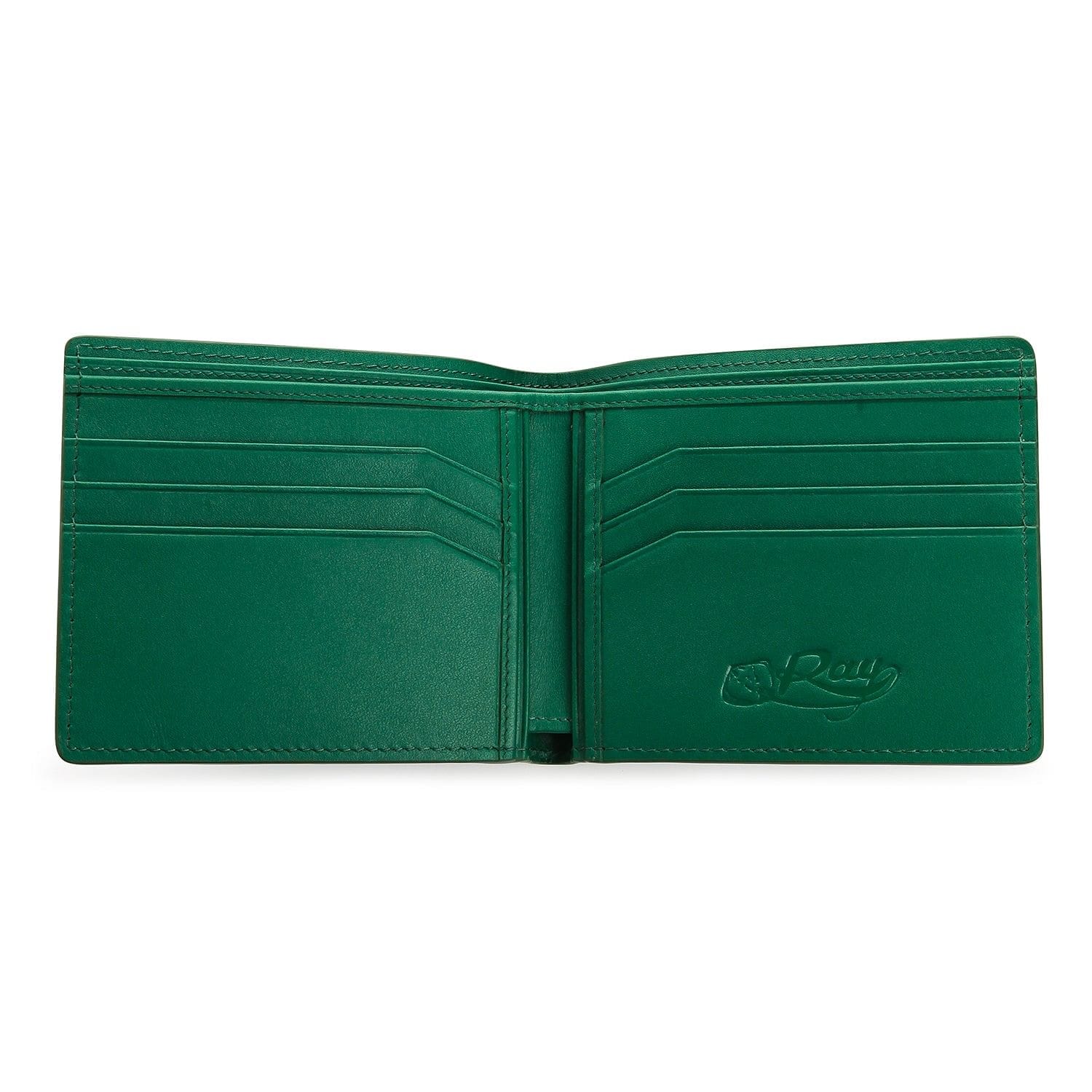 Genuine Green Stingray Leather Wallet for Men - Exotic Polished Skin Luxury Bifold - Perfect for Gifts, Travel & Everyday Use