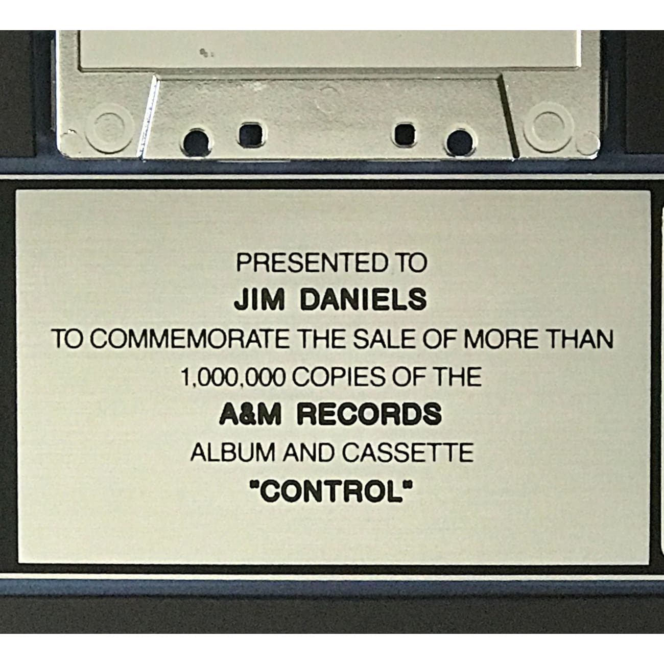 Janet Jackson Control RIAA Certified Platinum LP Award - Perfect for Music Collectors, Fans & Display in Home or Office