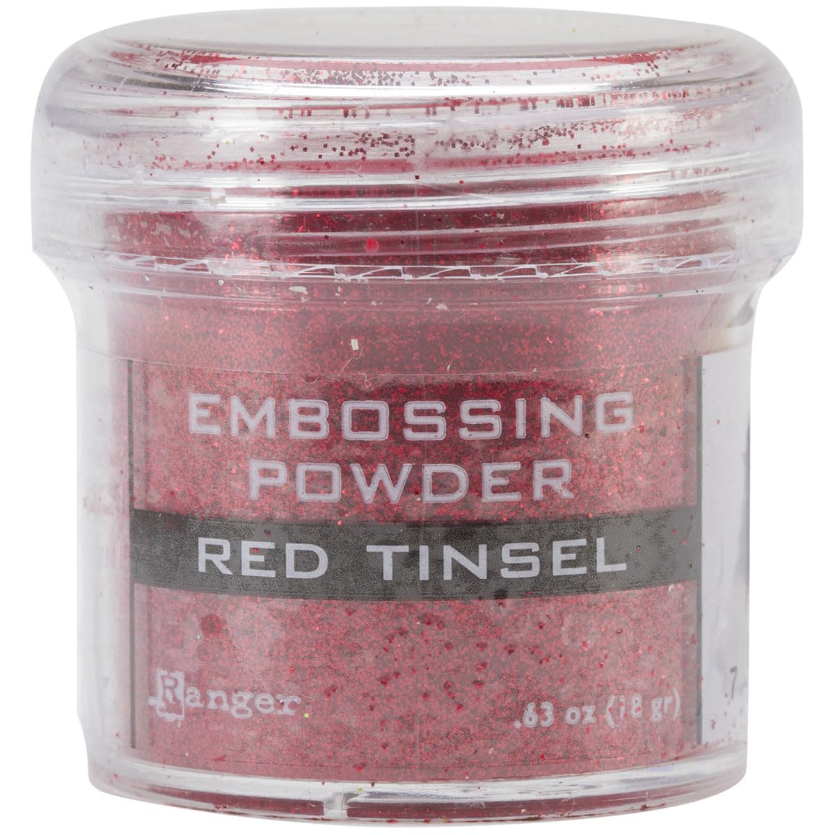 Ranger Embossing Powder - Red Tinsel Glitter for Card Making, Scrapbooking & DIY Crafts | Heat Activated Decorative Powder for Paper Projects