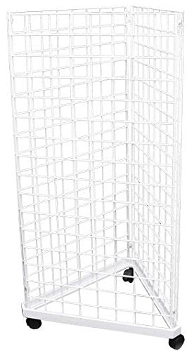 Triangle Wire Gridwall Panel Display Rack with Wheels - Versatile Retail Store Fixture for Clothing, Jewelry & Accessories Display
