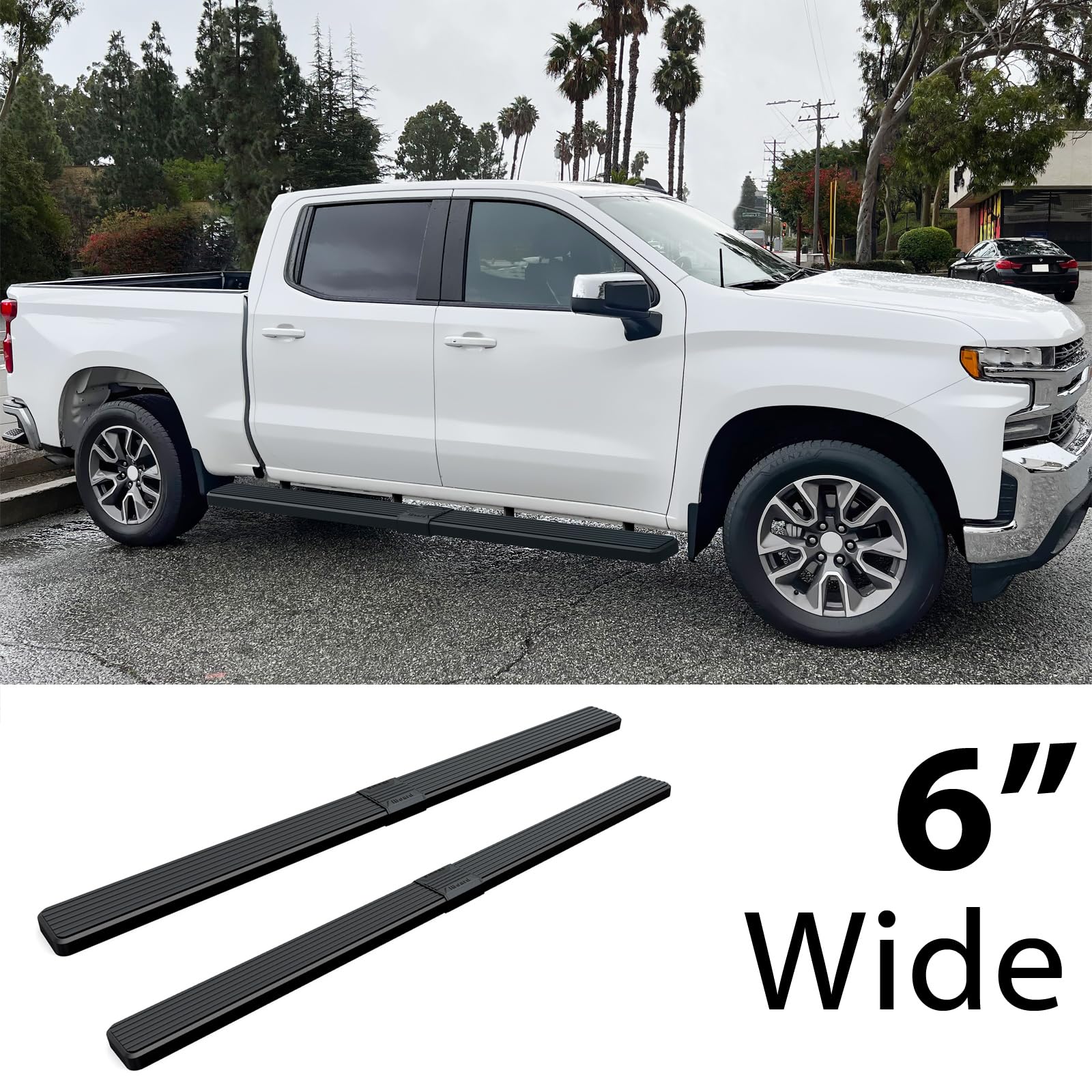 Premium Stainless Steel Wheel-to-Wheel HD Ridez Step Bar - Compatible with Chevy Silverado & GMC Sierra 1500 (2019-2025), 2500/3500 HD (2020-2025) - Crew Cab 5.5ft Bed - Perfect for Off-Roading, Truck Access & Enhanced Style