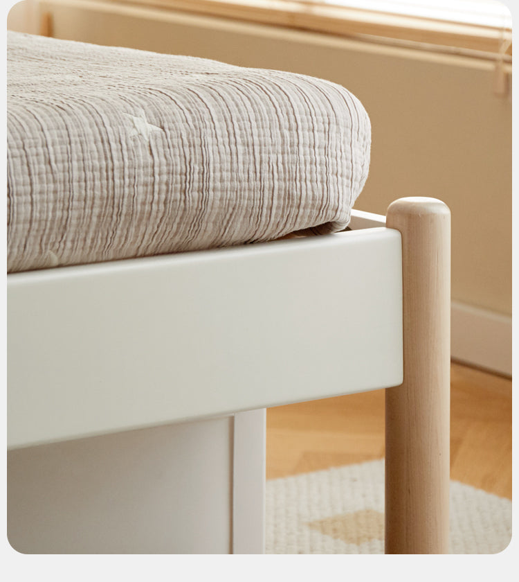 Solid Wood Poplar Kids Bed for Boys & Girls - Durable & Safe Children's Bedroom Furniture for Toddler to Teen Years