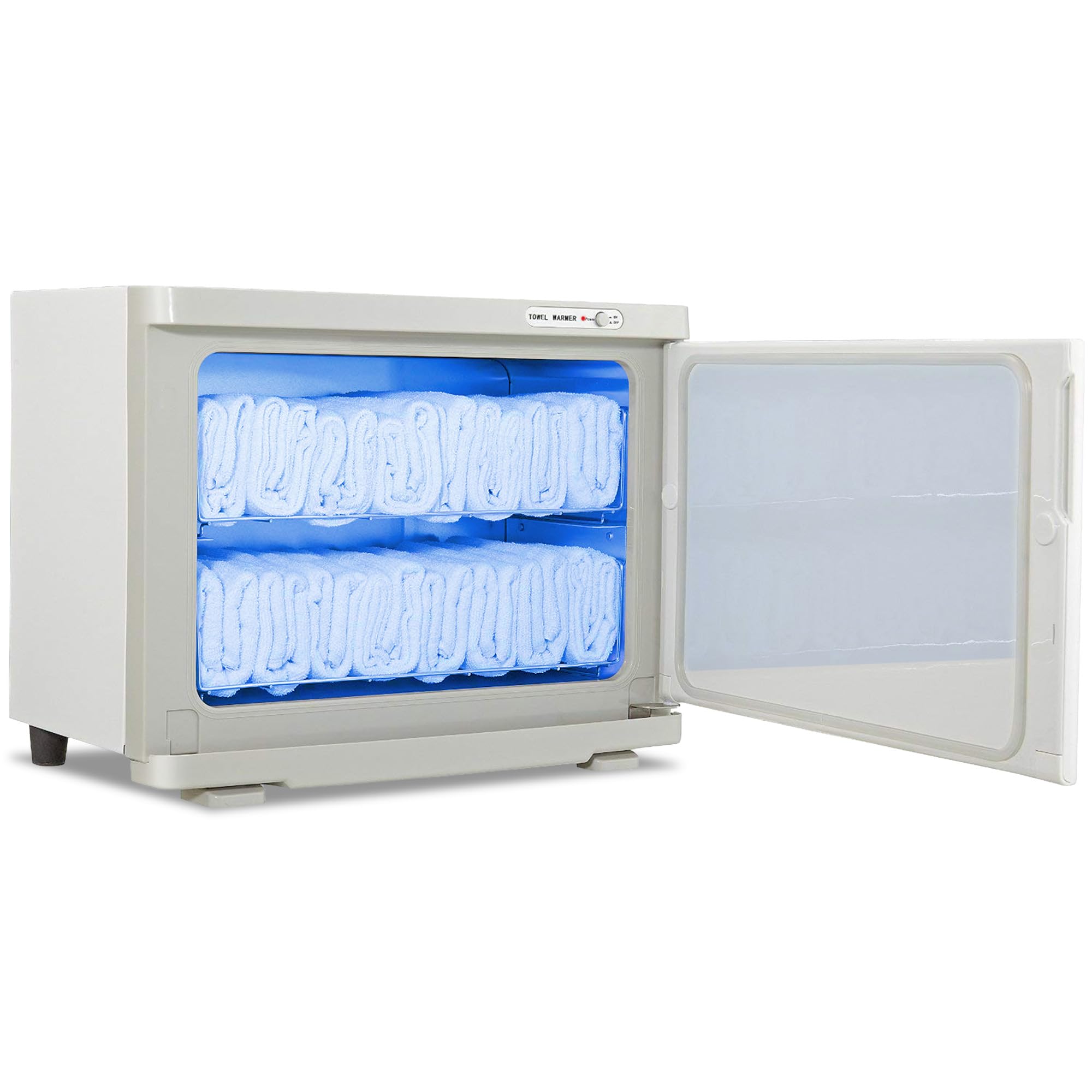 Pursonic 18L Professional Towel Warmer with UV Sterilizer | 360° Heating & Separate Water Tank | Aluminum Interior Bath Spa Salon Home Use | Perfect for Warming Towels Robes & Baby Clothes (White)