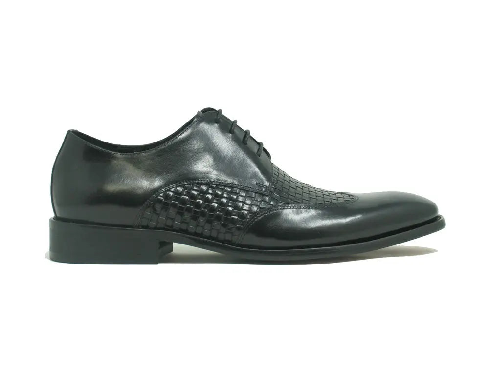 Hand Braided Leather Woven Oxford Shoes for Men - Premium Genuine Leather Dress Shoes - Comfortable & Stylish Business Casual Footwear for Office, Wedding & Formal Events