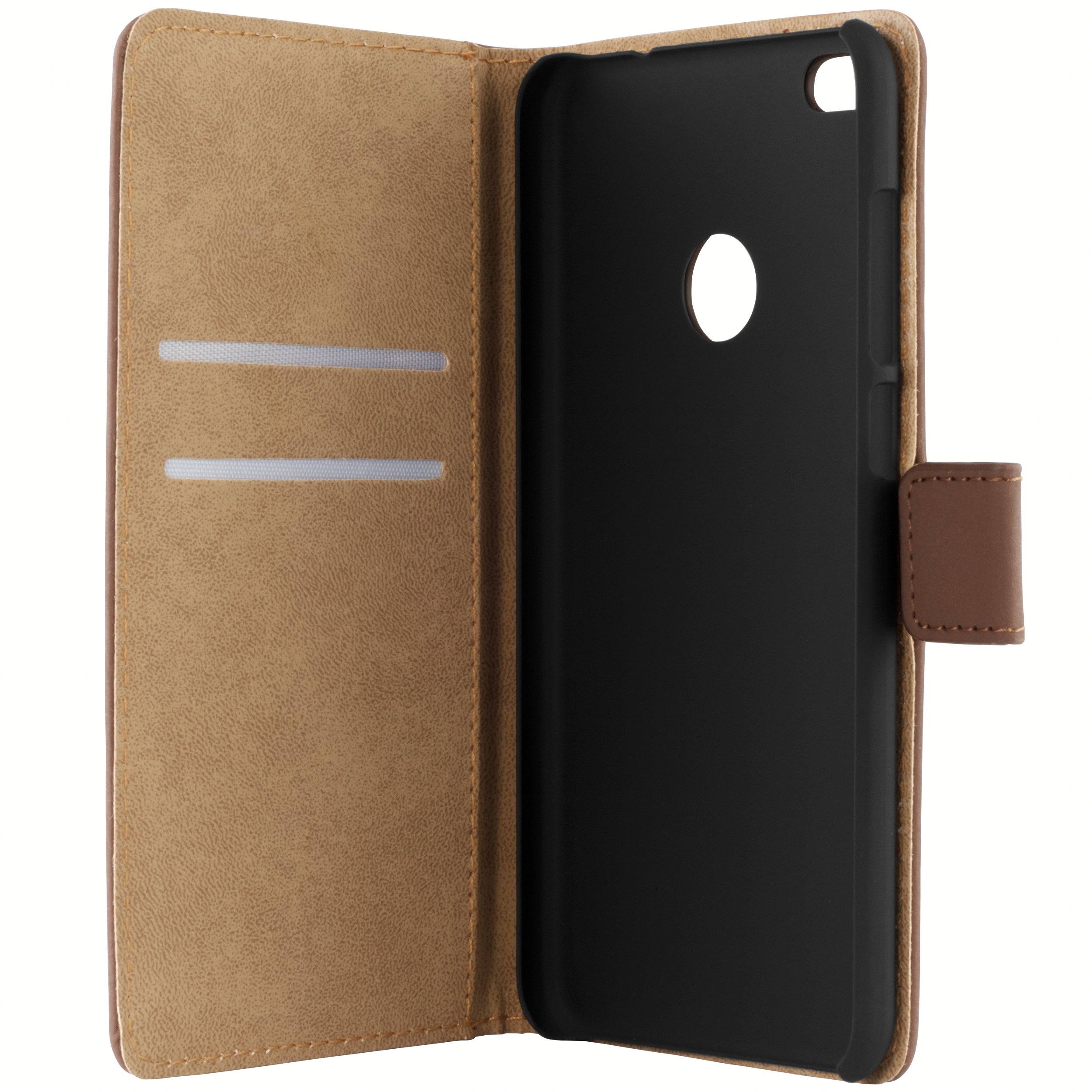 Premium Book-Style PU Leather Wallet Case for Huawei P8 Lite 2017 - Slim Protective Cover with Card Slots & Magnetic Closure (Brown) - Perfect for Work, Travel & Everyday Use