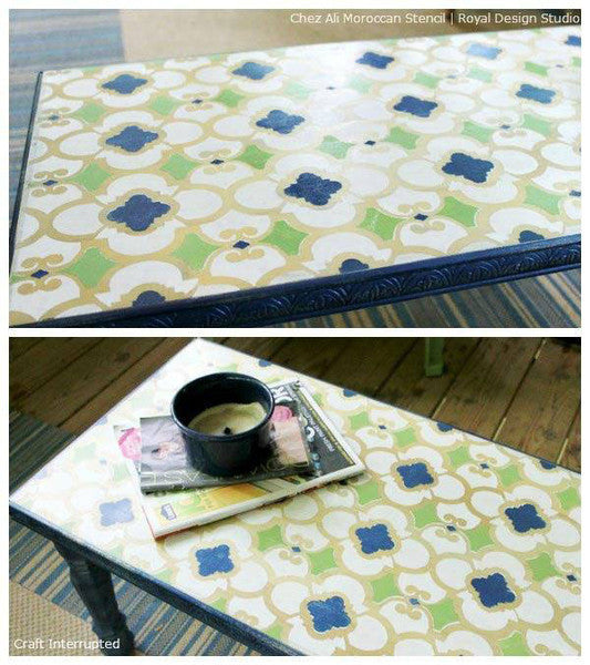 Chez Ali Moroccan Furniture Stencil - Handcrafted Arabic Design Wall & Floor Decor for Home, Restaurant, Wedding - Perfect for Boho, Mediterranean & Ethnic Interior Design Styles