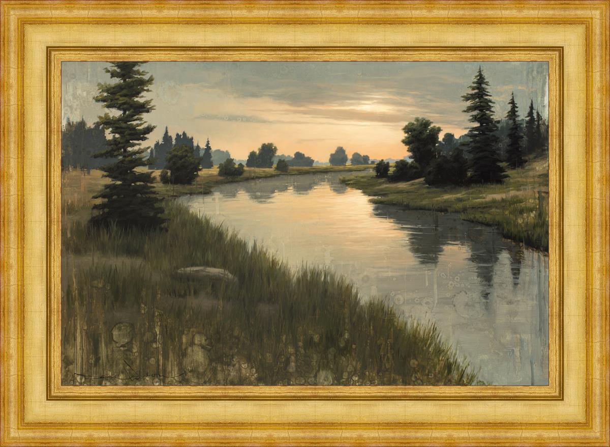 Calming Dusk By Dan Wilson - Relaxing Home Decor Painting for Living Room & Bedroom - Perfect Wall Art for Stress Relief & Meditation Spaces
