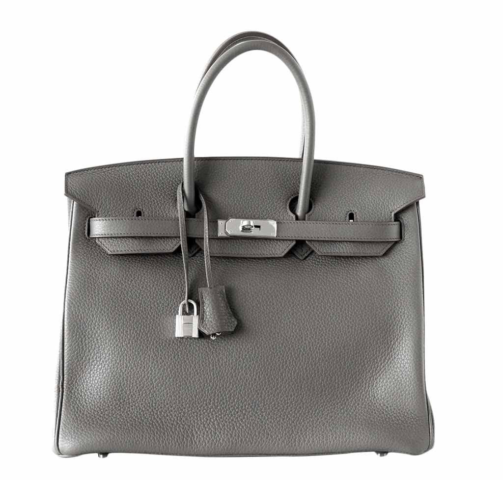 Authentic Hermès Birkin 35 Etain Clemence Leather Handbag - Luxury Tote for Women, Perfect for Work, Travel & Special Occasions