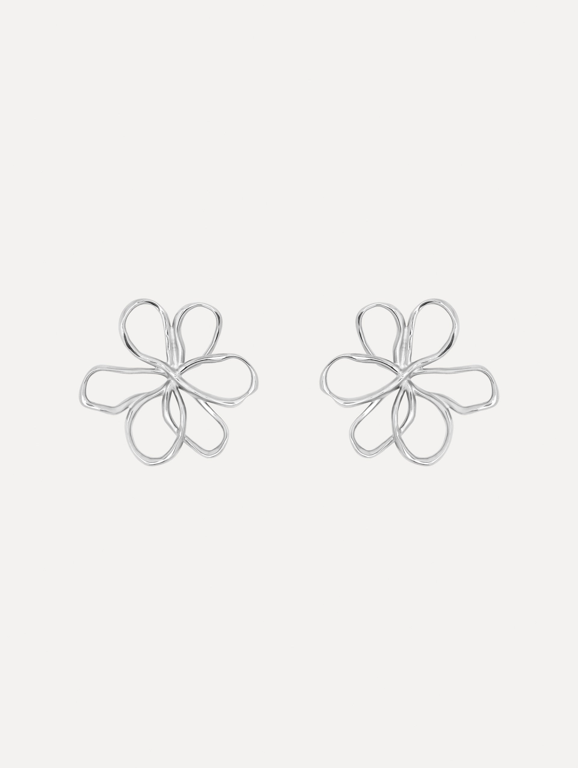 Small Threaded Flower Earrings for Women - Dainty Floral Stud Earrings for Everyday Wear | Perfect for Casual, Office & Special Occasions