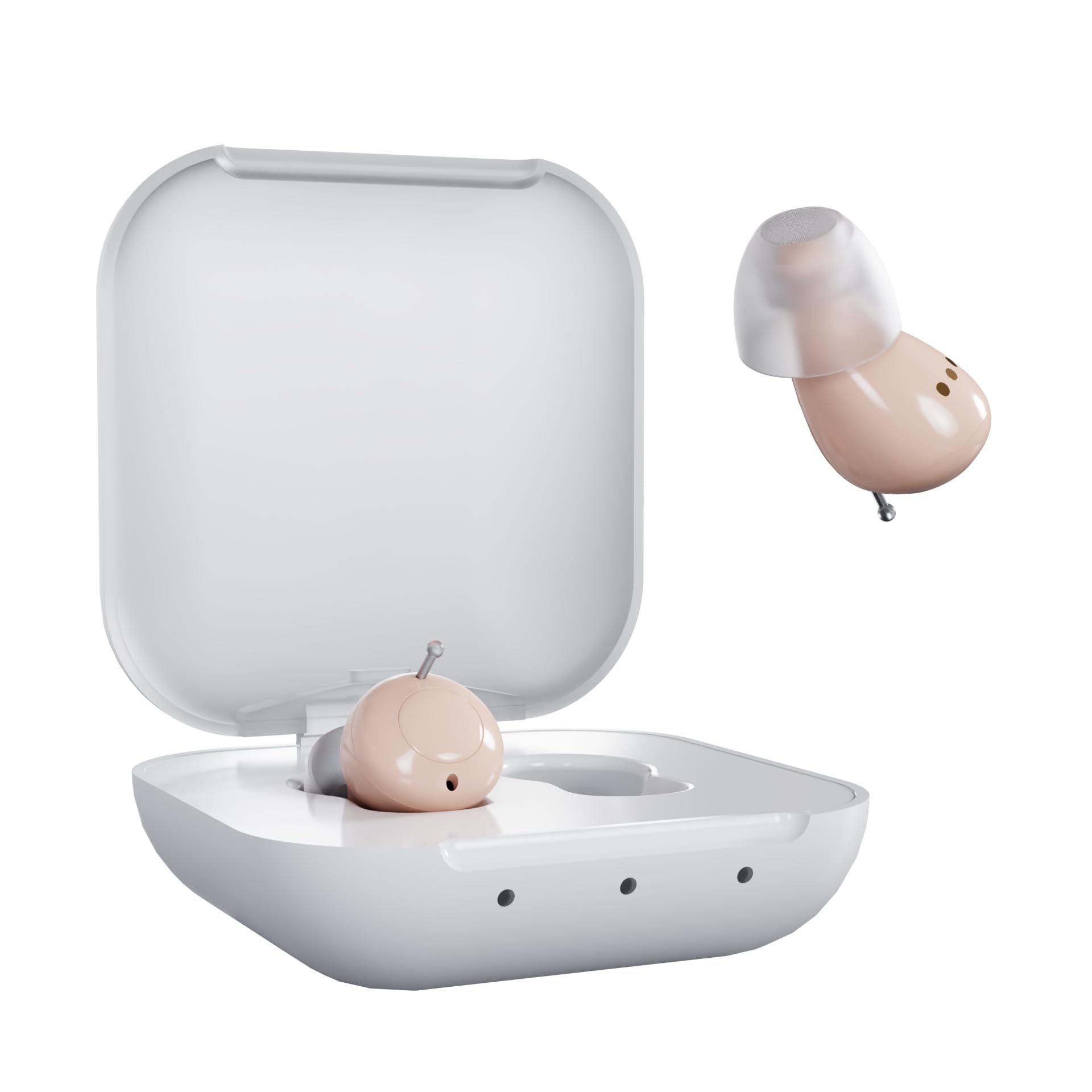 Audien ATOM 2 Wireless Rechargeable OTC Hearing Aid - Premium Comfort, Nearly Invisible Hearing Amplifier for Seniors & Adults - Perfect for TV Watching, Conversations & Outdoor Activities