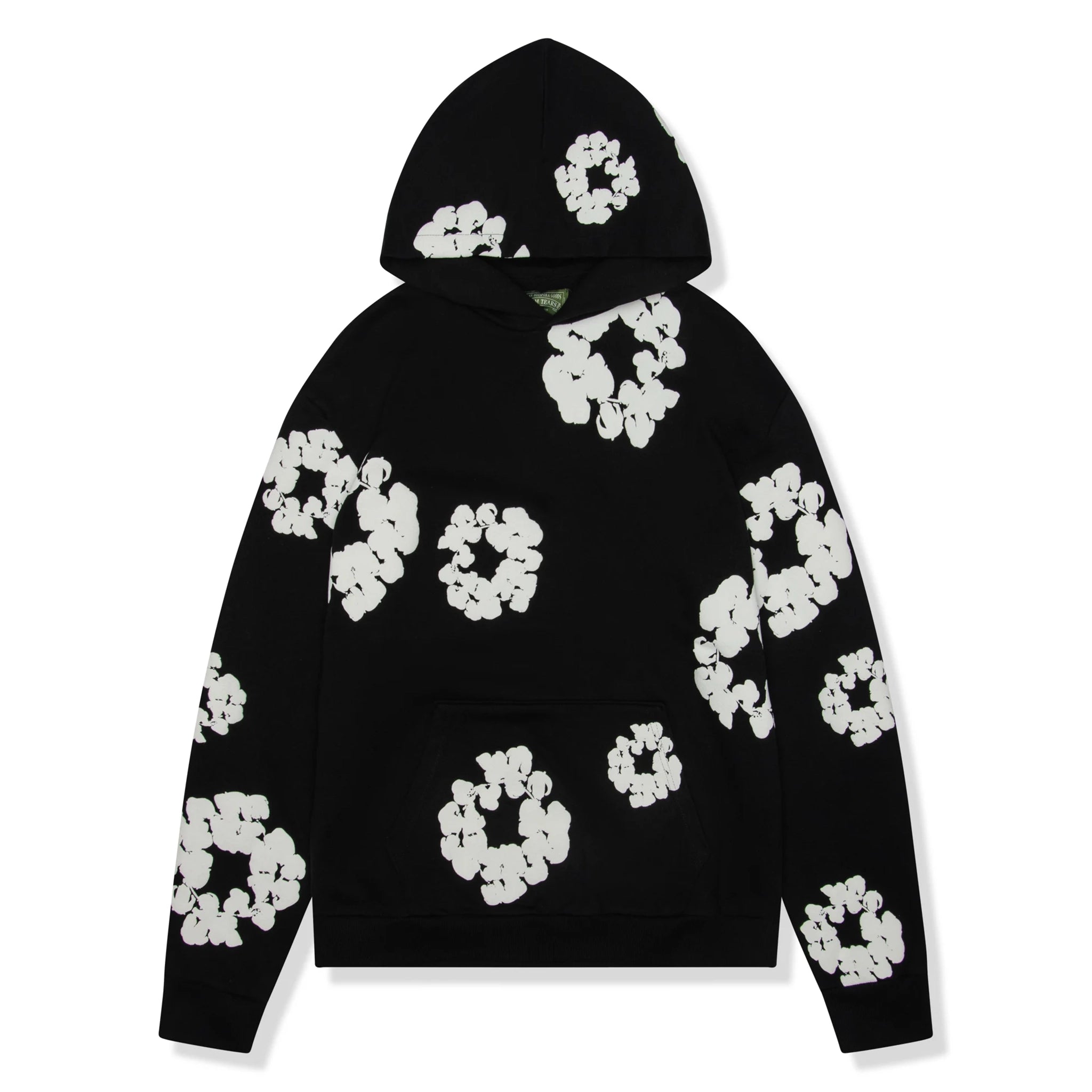 Denim Tears The Cotton Wreath Black Hoodie for Men - Streetwear Fashion Hooded Sweatshirt | Perfect for Casual Wear, Urban Style & Hip-Hop Outfits