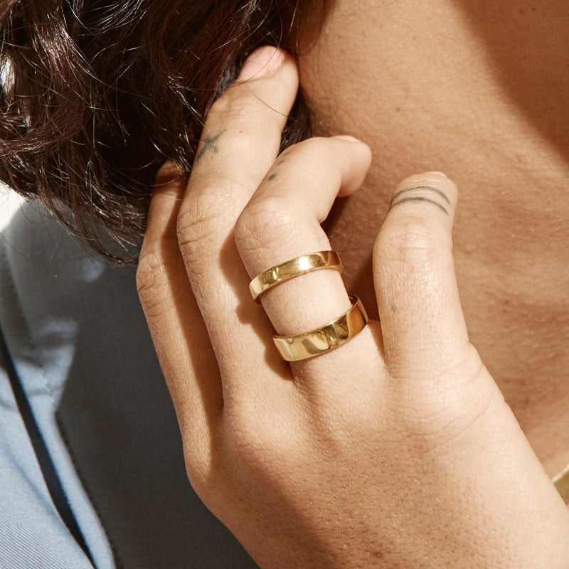 Trendy Gold Boyfriend Stacker Ring for Women - Perfect for Layering & Everyday Wear | Gift for Her