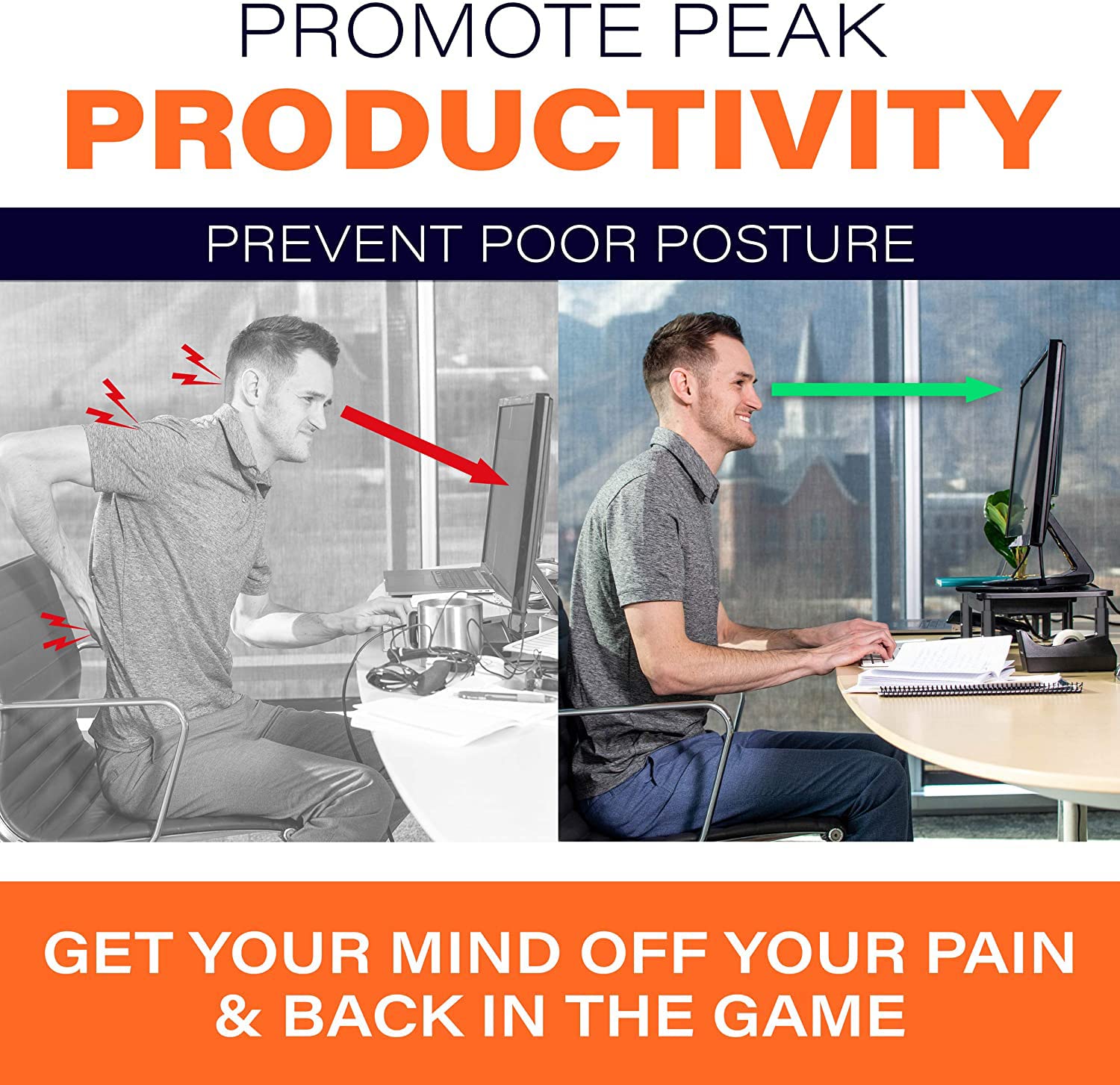 EVOOMI 2-Pack Monitor Stand with Drawer - Anti-Skid Mesh Metal Riser for Laptop, Printer & iMac - Boost Productivity & Reduce Back Pain for Office & Home Workspace