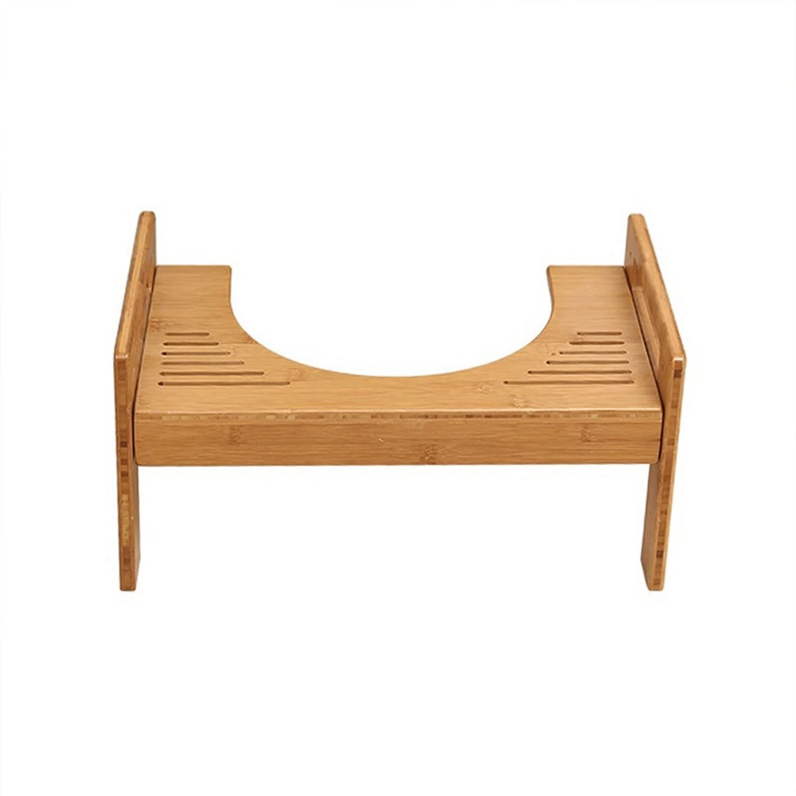 Feijia Adjustable Bamboo Toilet Squatting Stool 7-9.4 Inches - Ergonomic Bathroom Step Stool for Adults & Kids - Potty Training Aid, Constipation Relief & Better Posture - Perfect for Home, Bathroom & Bedroom Use