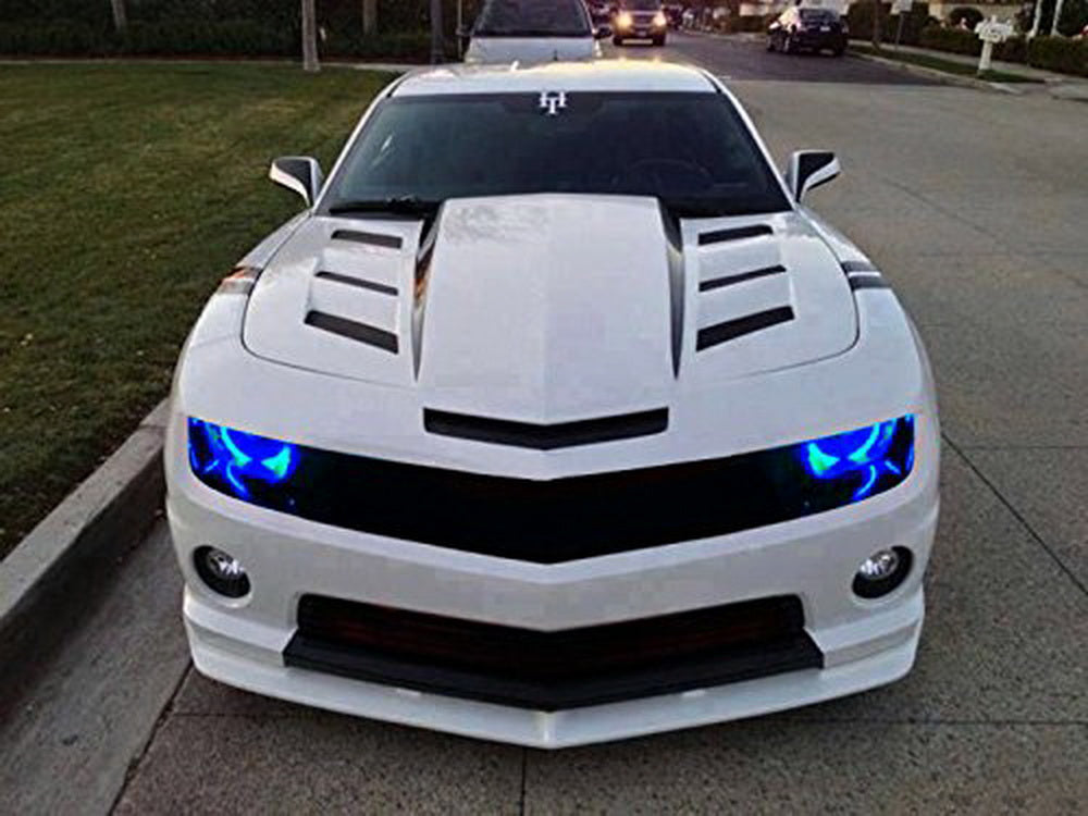 RGB Multi-Color LED Angel Eye Halo Rings for Camaro, Challenger, Mustang - Custom Car Lighting for Headlights & Daytime Running Lights (DRL) - Enhance Style & Visibility for Night Driving & Car Shows