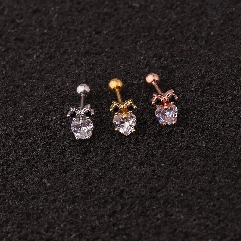 20G Surgical Steel Bunny Stud Helix Earrings for Cartilage Piercing | Hypoallergenic Body Jewelry for Women & Men | Perfect for Everyday Wear, Parties & Gifts