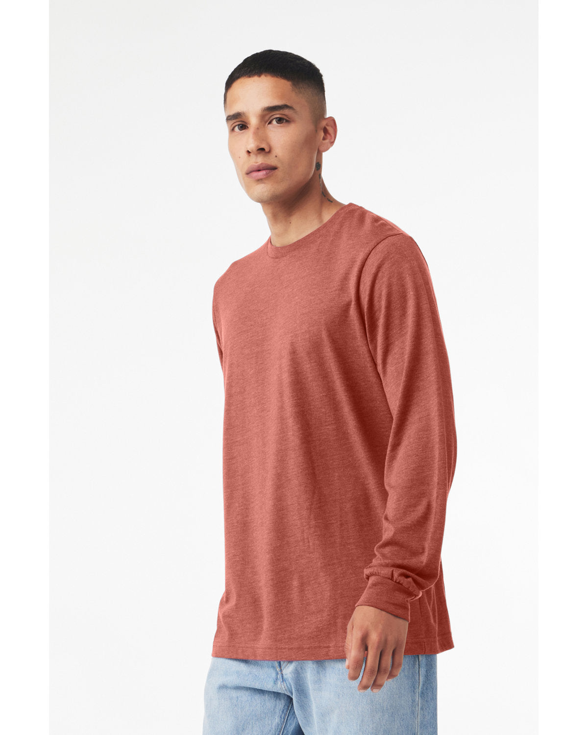 Bella + Canvas 3501CVC Unisex CVC Jersey Long Sleeve T-Shirt - Soft Cotton Blend Crewneck Tee for Men & Women - Perfect for Casual Wear, Layering & Everyday Comfort