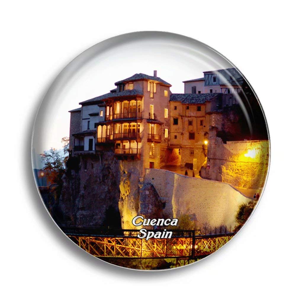 Spain Cuenca Glass Fridge Magnets - Cute Crystal Refrigerator Magnets for Whiteboard, Office & Home Decor - Perfect Souvenir Gift for Travel Lovers & Home Organizers
