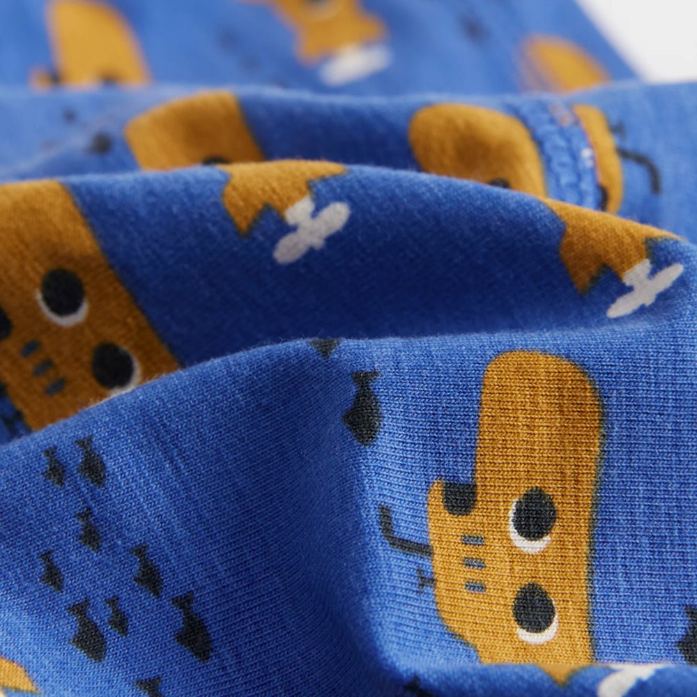 Men's Bamboo & Organic Cotton Underwear - Soft Breathable Boxer Briefs - Yellow Submarine Print - Eco-Friendly Comfort for Daily Wear & Active Lifestyle