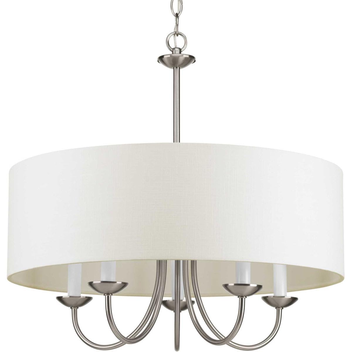Victor 5-Light 22-Inch Brushed Nickel Chandelier Ceiling Fixture - Elegant Dining Room & Bedroom Lighting for Modern Homes