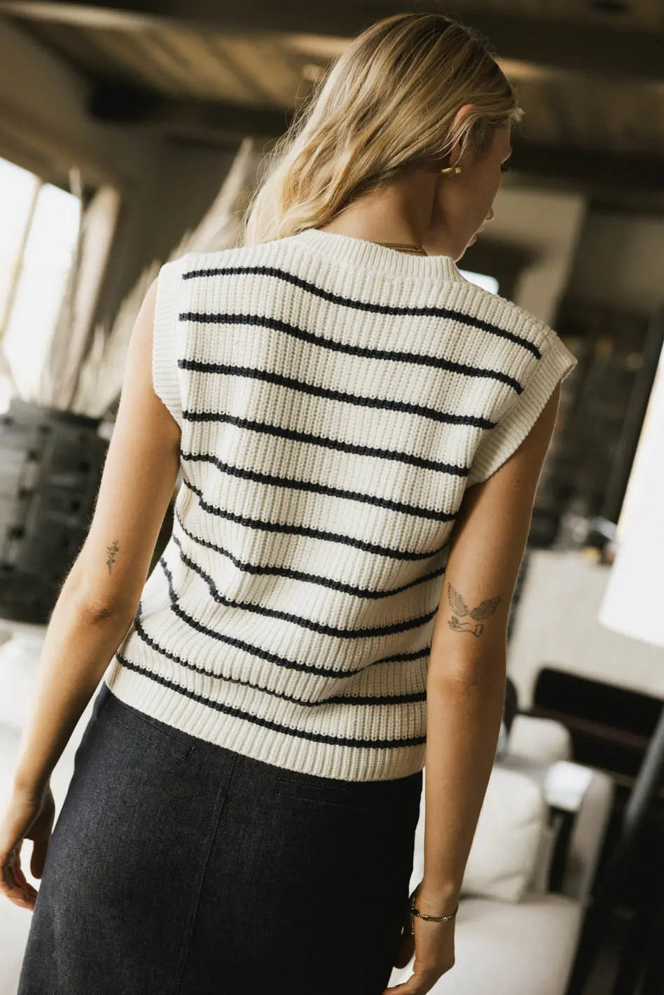Navy Blue Ashen Sweater Vest for Men - Cozy Knit Layering Piece for Fall & Winter - Office Wear, Casual Outfits, and Date Night Styles